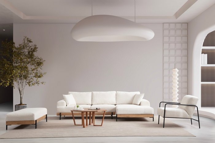 Atelier Del Sofa Eti Oak Right - Blanco